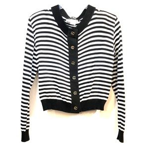 Salvatore Ferragamo Cotton cardigan bk/wh M